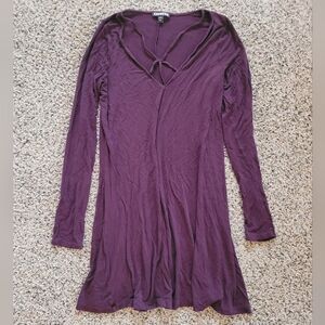 Express Purple Long Sleeve Dress